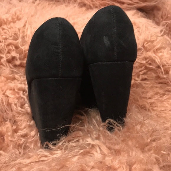 Chunky wedge black heels - Picture 3 of 5